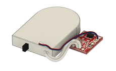 Partial render of the Lumogram's electronics (V1).