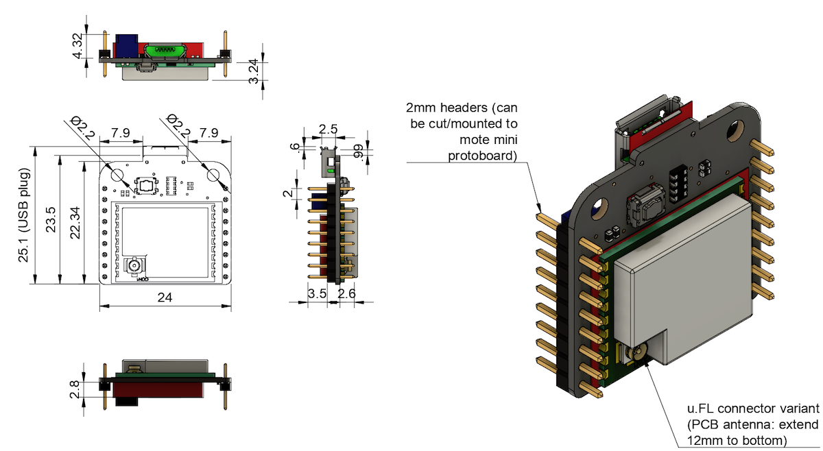 mote mini dimensions